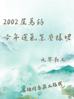 2002属马的今年运气怎么样呢