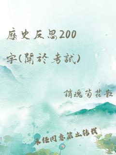 历史反思200字(关于考试)