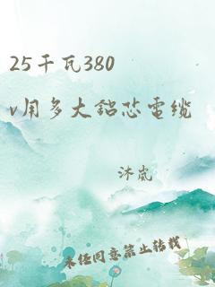 25千瓦380v用多大铝芯电缆