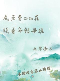 成免费crm在线看年轻母亲