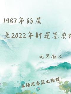 1987年的属兔2022年财运怎么样