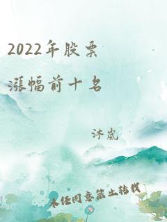 2022年股票涨幅前十名