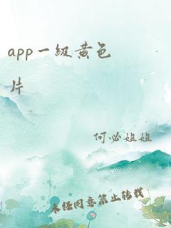 app一级黄色片