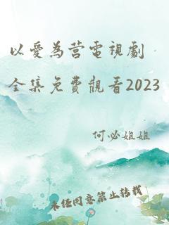 以爱为营电视剧全集免费观看2023