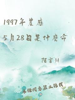 1997年农历5月28日是什么命