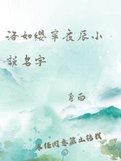 洛如缨宁夜辰小说名字