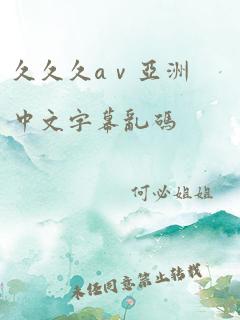 久久久aⅴ亚洲中文字幕乱码