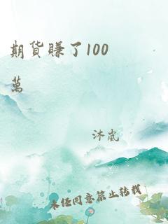 期货赚了100万