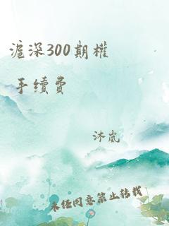 沪深300期权 手续费