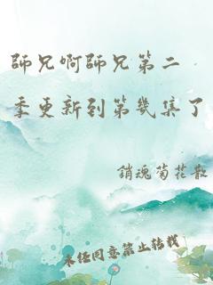 师兄啊师兄第二季更新到第几集了