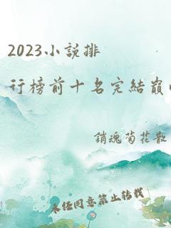 2023小说排行榜前十名完结巅峰之作