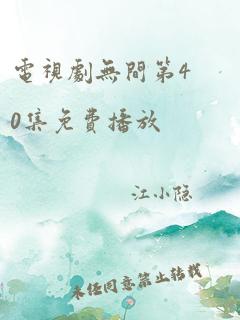 电视剧无间第40集免费播放