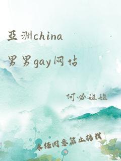 亚洲china男男gay网站