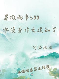 暑假趣事500字优秀作文捉知了