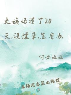 大姨妈迟了20天,没怀孕,怎么办