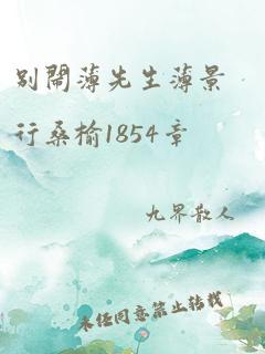 别闹薄先生薄景行桑榆1854章