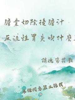 胆囊切除后胆汁反流性胃炎吃什么药