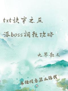 txt快穿之反派boss调教攻略