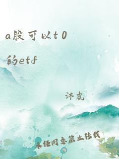 a股可以t 0的etf