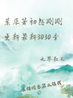 叶辰萧初然刚刚更新最新3030章