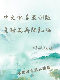 中文字幕亚洲欧美精品无限乱码