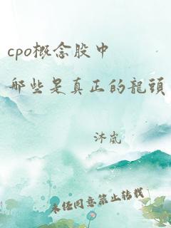 cpo概念股中哪些是真正的龙头