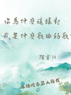 你为什么这样对我是什么歌曲的歌词