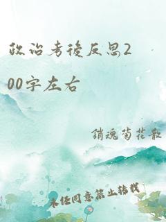 政治考后反思200字左右