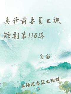 秦爷前妻美又飒短剧第116集