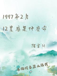 1997年2月12农历是什么命