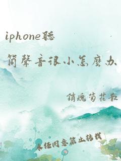 iphone听筒声音很小怎么办