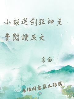 小说逆剑狂神免费阅读原文