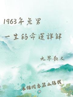 1963年兔男一生的命运详解