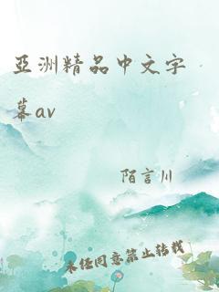 亚洲精品中文字幕av