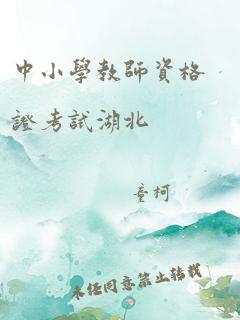 中小学教师资格证考试湖北