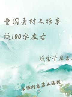 爱国素材人物事迹100字左右