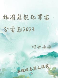 韩国悬疑犯罪高分电影2023