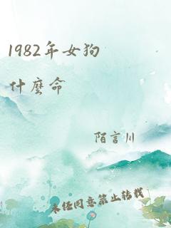 1982年女狗什么命