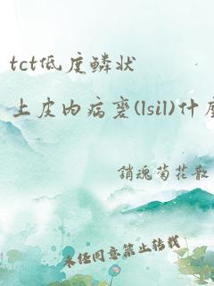 tct低度鳞状上皮内病变(lsil)什么意思