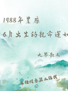 1988年农历6月出生的龙命运如何