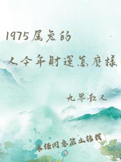 1975属兔的人今年财运怎么样