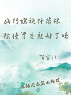 幽门螺旋杆菌根除后胃炎就好了吗