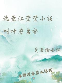 沈尧江莹莹小说叫什么名字