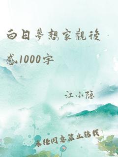 白日梦想家观后感1000字