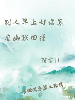 别人早上好你怎么幽默回复