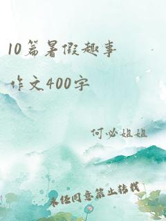 10篇暑假趣事作文400字