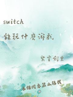 switch 能玩什么游戏