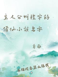 主人公叫程宇的修仙小说名字