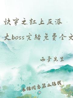 快穿之杠上反派大boss完结免费全文阅读