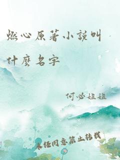 燃心原著小说叫什么名字